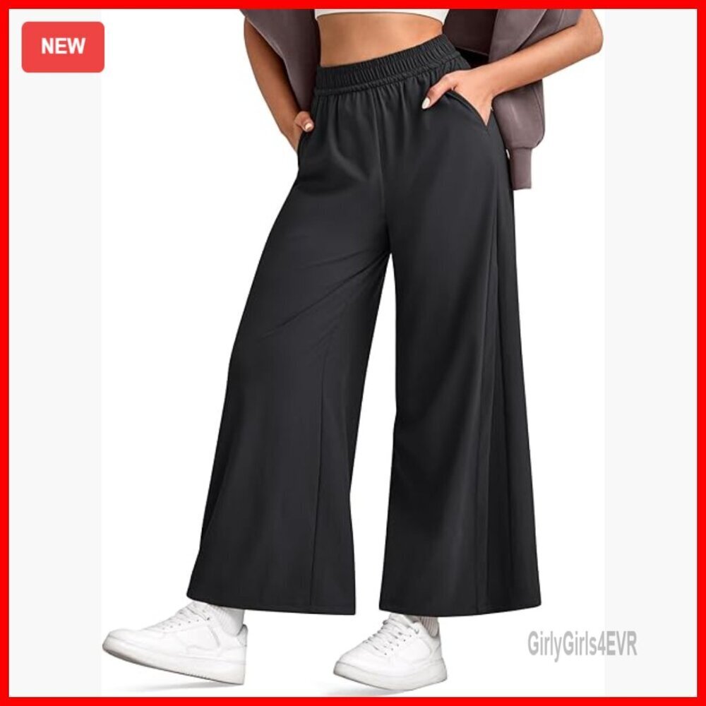 Lightweight Wide Leg Yoga Pants High Waisted with Pockets Loose Fit